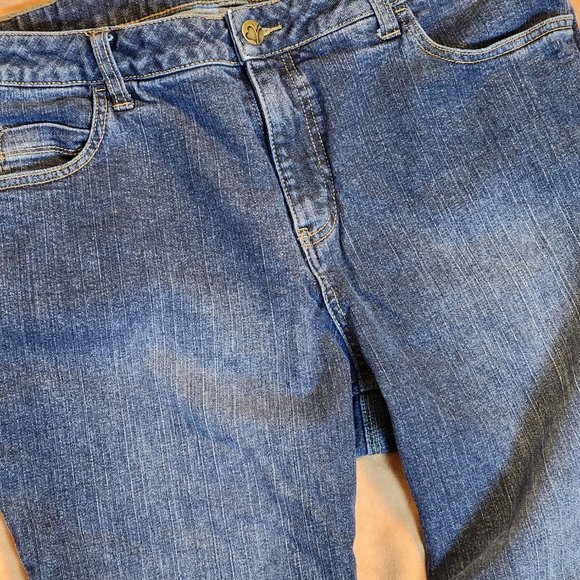 Pre-Owned Fashion Bug sz 16WP Stretch Boot Cut Jean with Tummy Tamer Inset - Picture 2 of 12